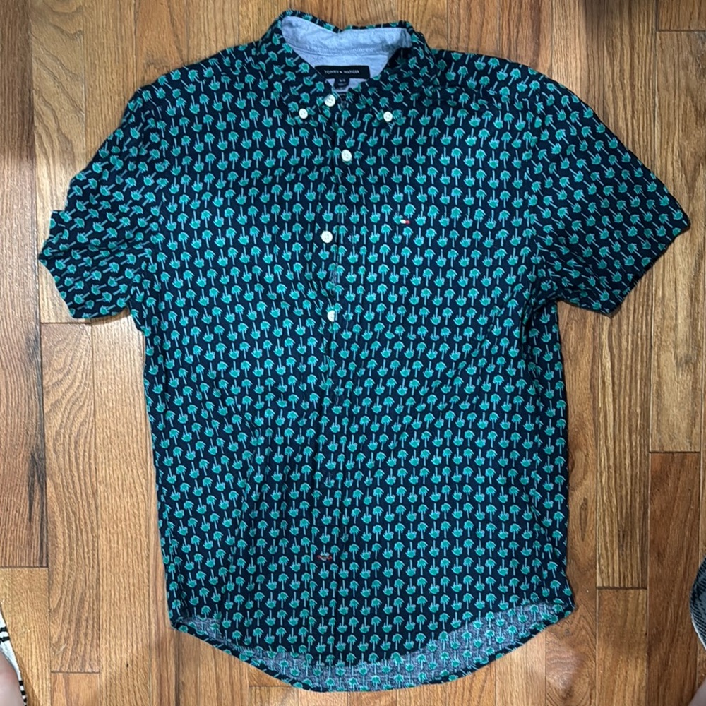 Tommy Hilfiger Blue Casual Button Down Shirt
